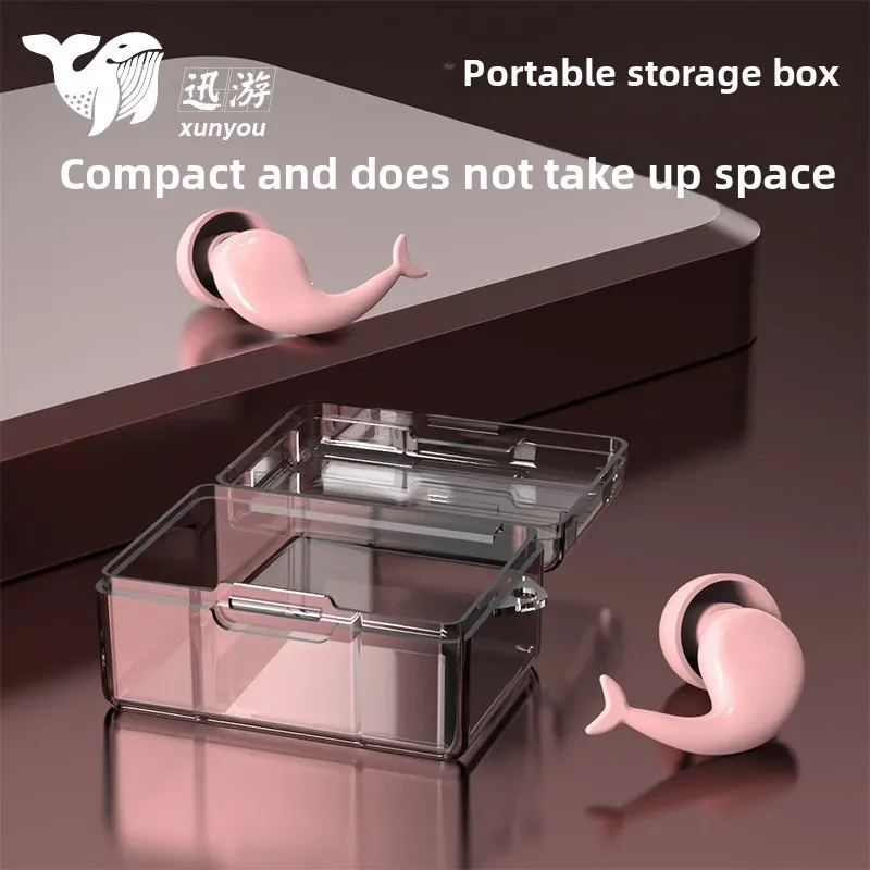 New Silicone Noise Canceling Earplugs - Waterproof for Swimming & Sleeping, Interchangeable Fish-Shaped Tips