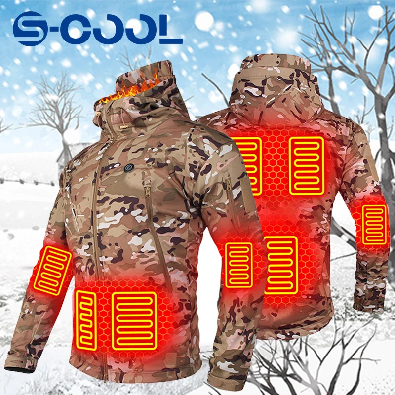 

Winter Jackets for Men Heated Jacket Women's Autumn Jacket Hooded Windbreaker Tactical Hunting Hiking Camping Ski Warm Clothing