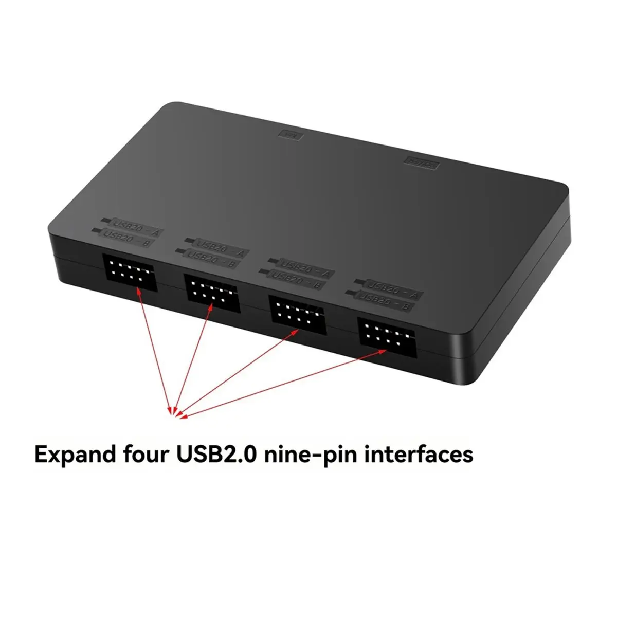 DT81 Computer Motherboard Internal USB2.0 9PIN HUB Expander Hub Splitter USB 2.0 9Pin Hub for PC Case RGB Controller