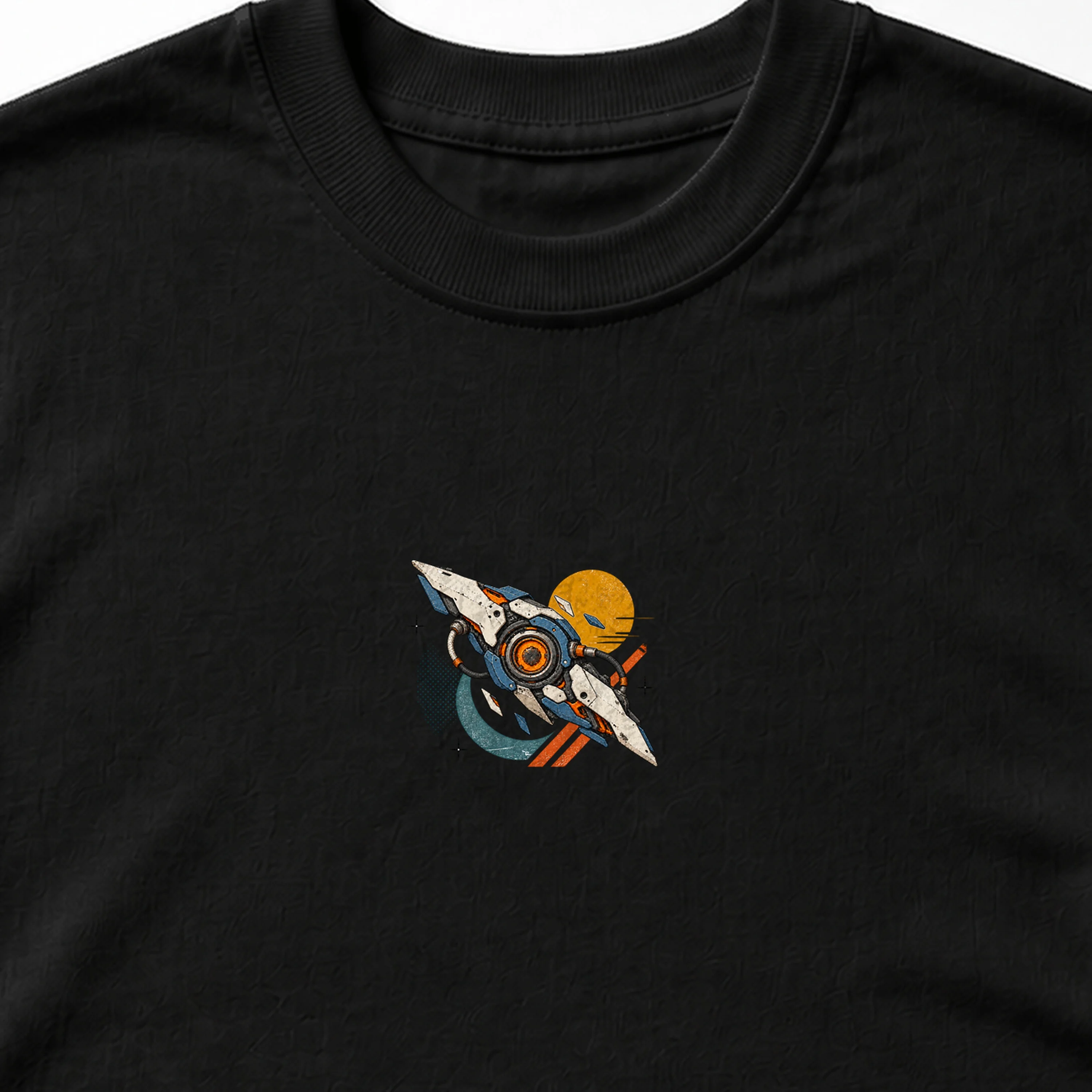 AFTER THE SIGNAL Retro Mecha Graphic Oversized Heavyweight T-Shirt