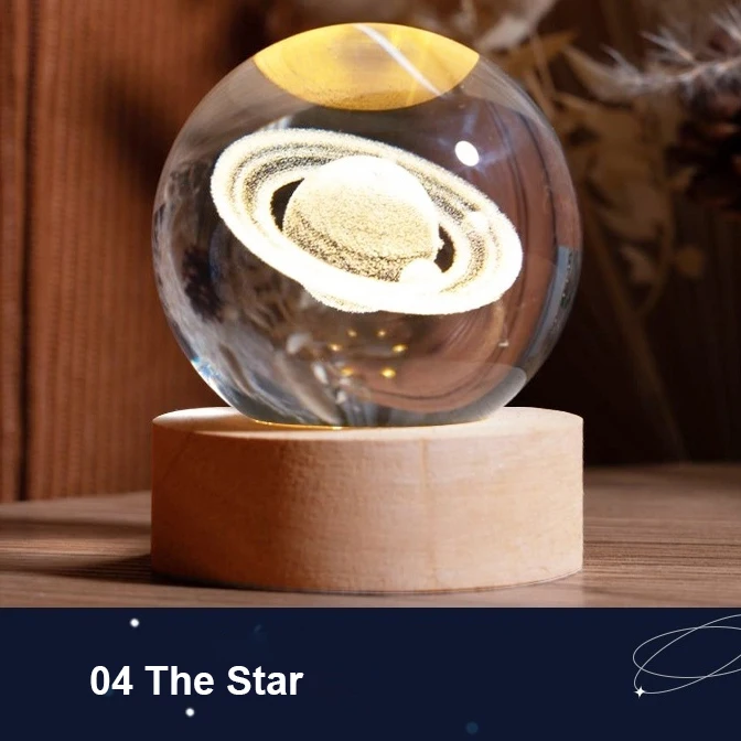 GGbingo 3D Kristallen Bollamp met Galaxy- en Planetaire Projecties USB Nachtlampje voor een Sfeervolle Atmosfeer Plasma Bal Creatief Cadeau