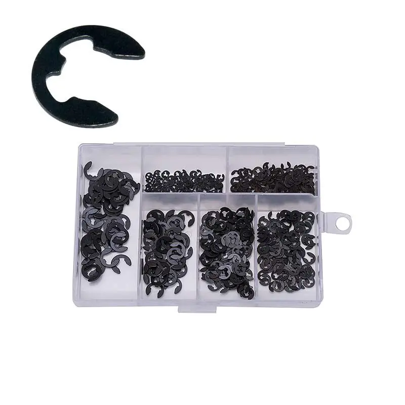 500pcs 65 manganese steel open retaining ring e-type e-clip gb896 shaft retaining ring external clip m1.5-5