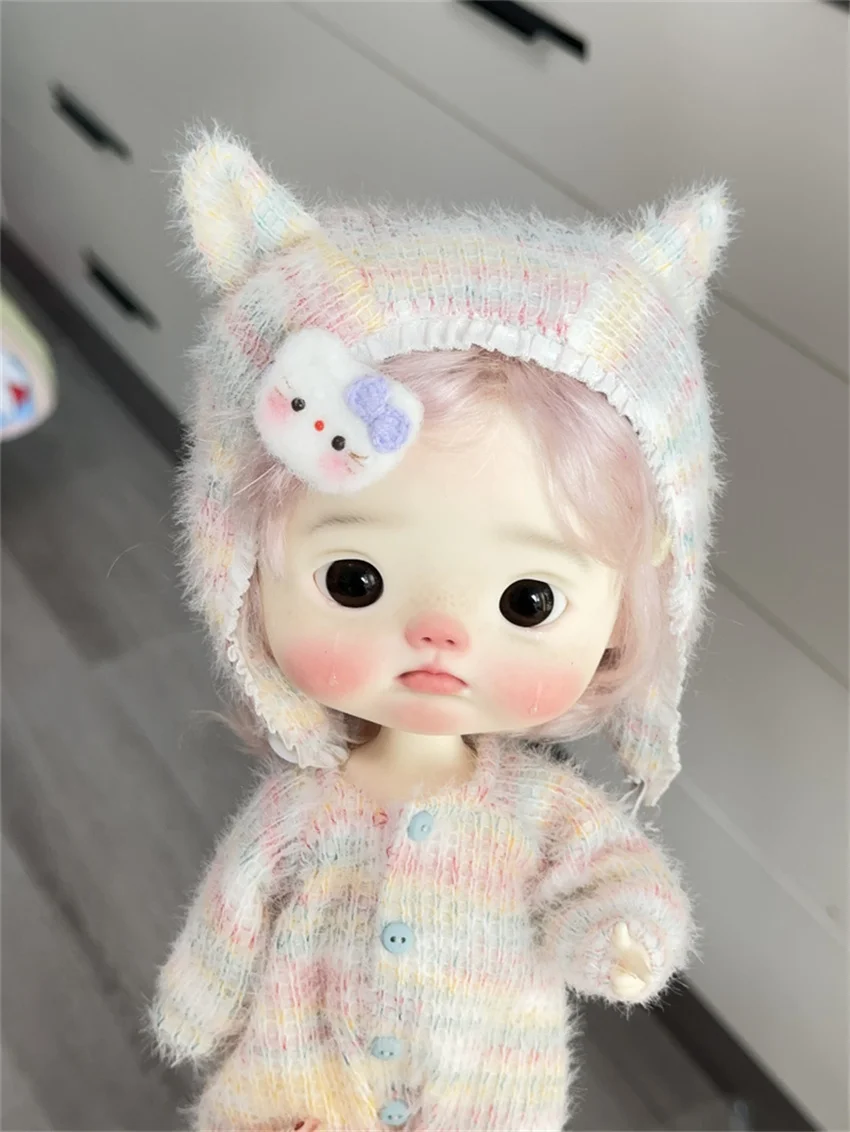 BJD Doll Baby Clothes Toy Big Head Diandian Onesie Cute Colorful Gorgeous Pink Soft Pants Coats Doll Accessories (no doll)