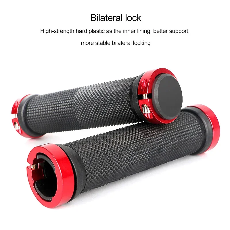 Bicycle grips MTB bike handbar grips rubber non-slip bilateral lock Cycling BMX handle grips bikes handlebar grips ﻿