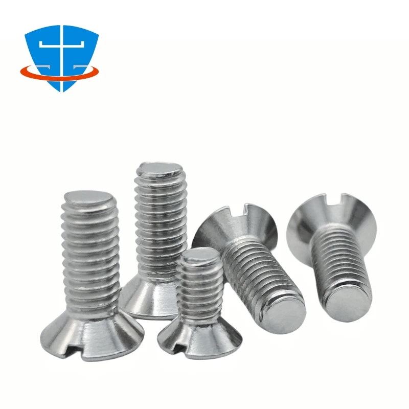 100/50/10pcs DIN963 Metric 304 Stainless Steel Countersunk Slotted Screw M1.2 M1.6 M2 M3 M4 M5 M6 M8 M10 Flat Head Slotted Bolt