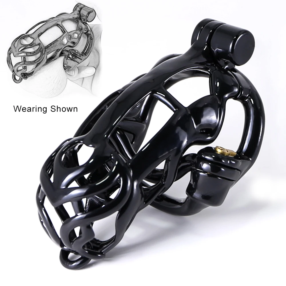 New Alien Cow Head Chastity Cage Male 3D Print Lightweight Erotic Traction Cock Cage Triple Lock Chastity Belt Sex Toys For Men