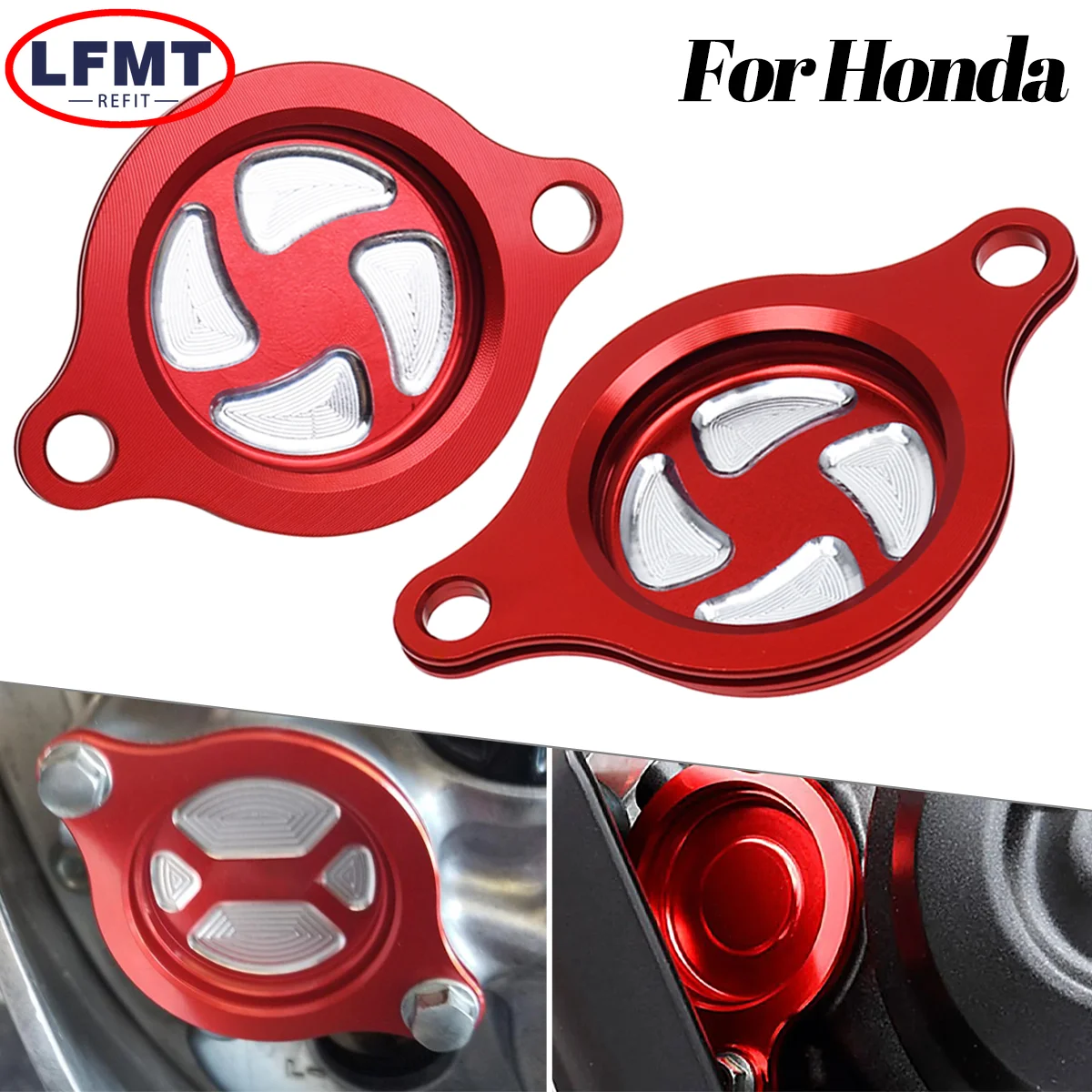 Für Honda CRF 250 250R 450 450R CRF250 CRF250R CRF450 CRF450R Motorrad CNC Motorölfilter-Abdeckung Teile 2009-2016 2018