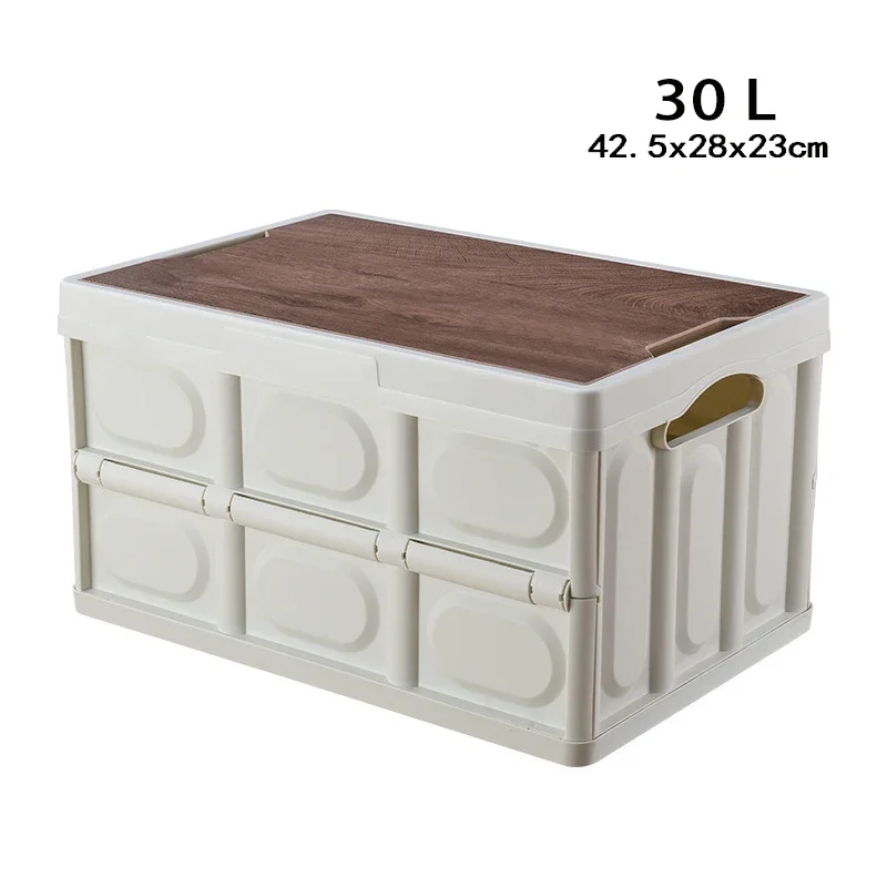 

Folding 30L Storage Box For Camping. Doubles As An Outdoor Table, Glove Box, Ideal For Picnic Food Storage, Portable For Car Use