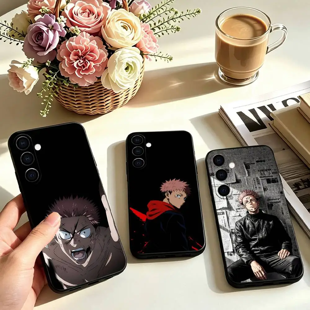 Jujutsu Kaisen Yuji Itadori  Phone Case Black Silicone Soft For Samsung Galaxy A73,A72,A71,A70,A53,A52,A51