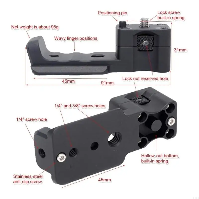 2025 New Teapto Lens Twlar Foot Stape Stand for RF600MM 800mm Series for 1/4 3/8 Mounts Mounts Twhelar Foot Support