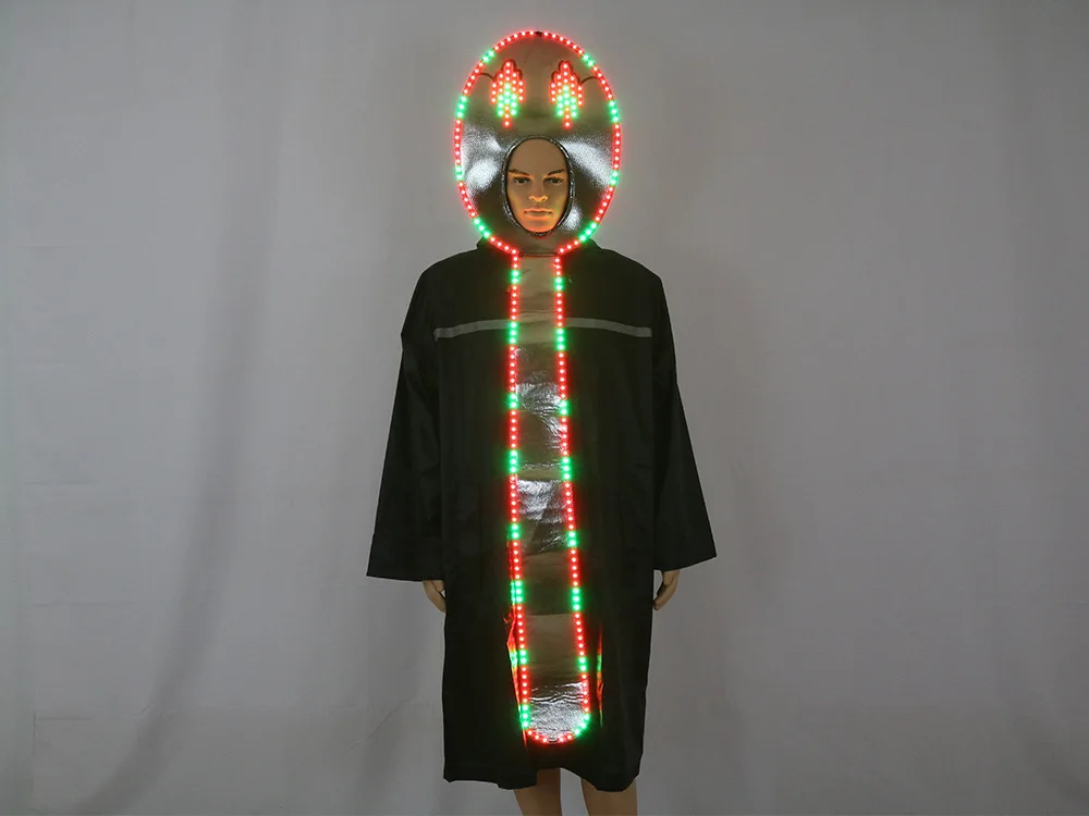 هالوين زوجين مضحك LED ازياء الرجال النساء حفلة تنكرية الكرة مرحلة الأداء تأثيري توهج الظلام وتتسابق ملابس الحفلات جديد #5