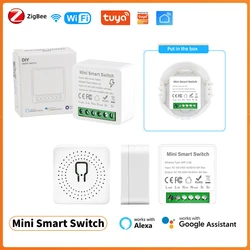 Tuya 16A Wifi Zigbee Mini DIY Smart Switch Two-way Remote Control Timer Relay Automation For Smart Life Alexa Google Home Alice