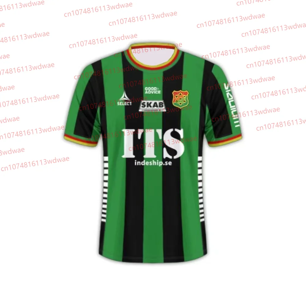 AliExpress Kawasaki T-shirt For Men Summer Sweden Football Short sleeve T-shirt 3D Print Djurgårdens IF Jersey Kit 25-26 Home Jersey Kit