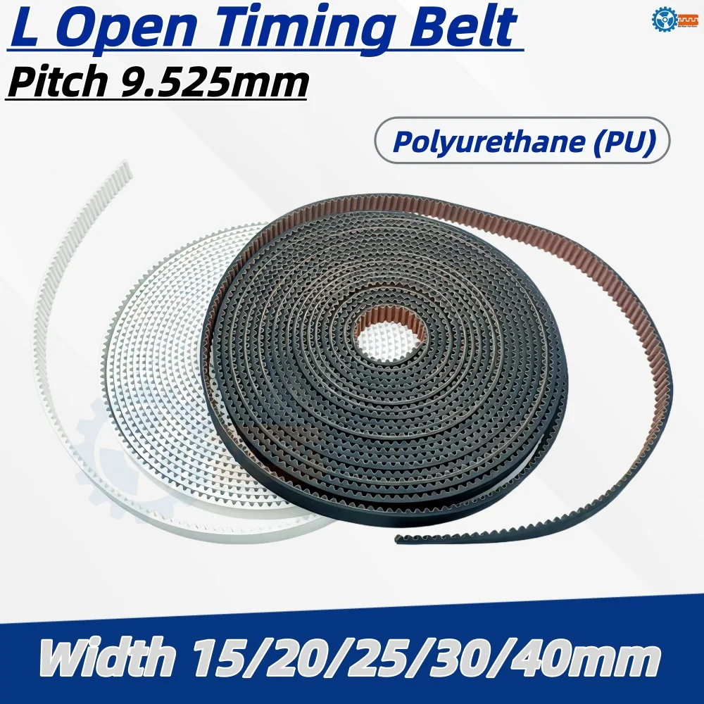 Applicable to Robot Arm L Open Timing Belt Synchronous PU Green Cloth Polyurethane Steel Wire Belt 15mm 20mm 25mm 30mm 40mm