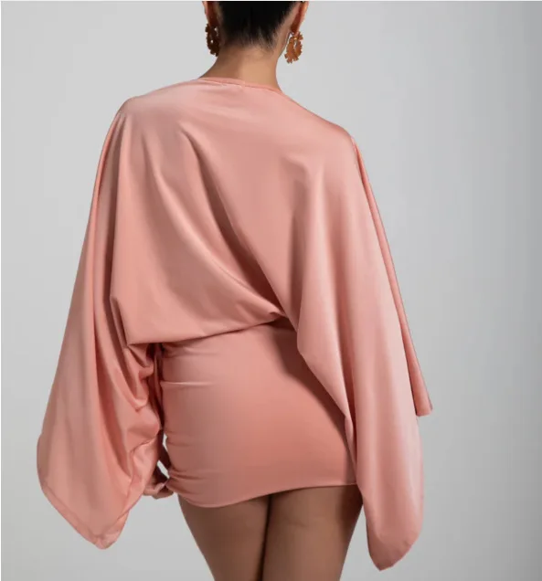 Sexy profundo decote em v oco magro hip vestidos mulher primavera sólido elegante comute senhora vestido outono manga longa cetim mini vestido mujer