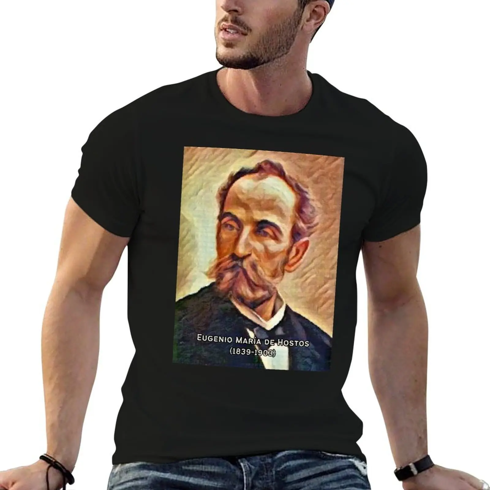 

Eugenio Maria de Hostos T-Shirt t shirts cotton 100% black cotton t-shirt plain for man package T-Shirt