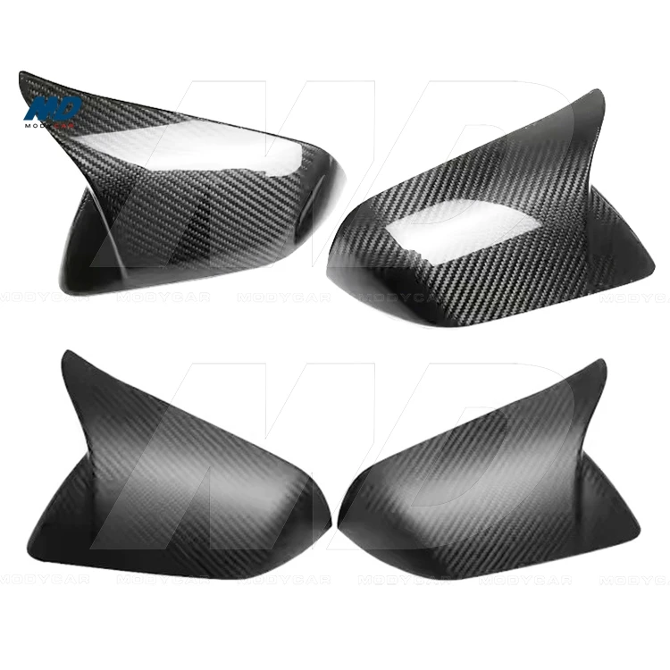 

B Style Carbon Fiber Side Mirror Cover Matte Carbon Fiber Side Mirror Cover for 2024 Ford Mustang Dark Horse