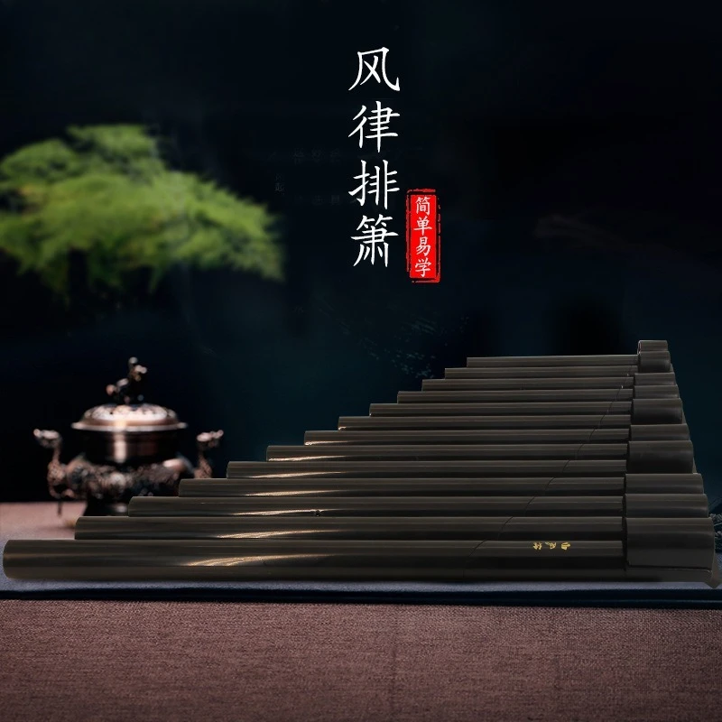 Pan Flute 13 Pipes, Improved Bass, Beginner Student Adult Instrument, Professional Sound, Easy to Play, Musical Education Tool