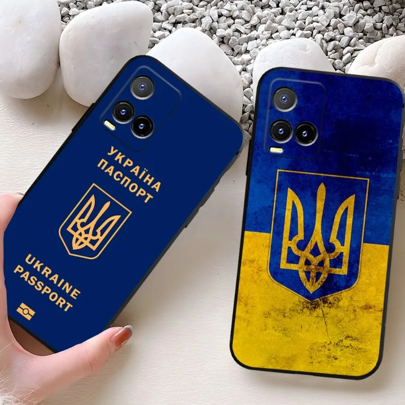 Ukraine Flag Phone Case For VIVO T1 Y33S Y31 Y21 Y76S Y74S Y73 X80 NEO5 IQOO Z6 9 NEO5SE S12PRO Y26S V23 PRO Cover