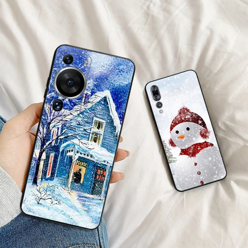 Phone Case For Motorola G200 One Fusion G30 G31 Huawei P20 P30 P40 Lite P-Smart iphone6 Christmas Santa Snowman Matte Soft Cover