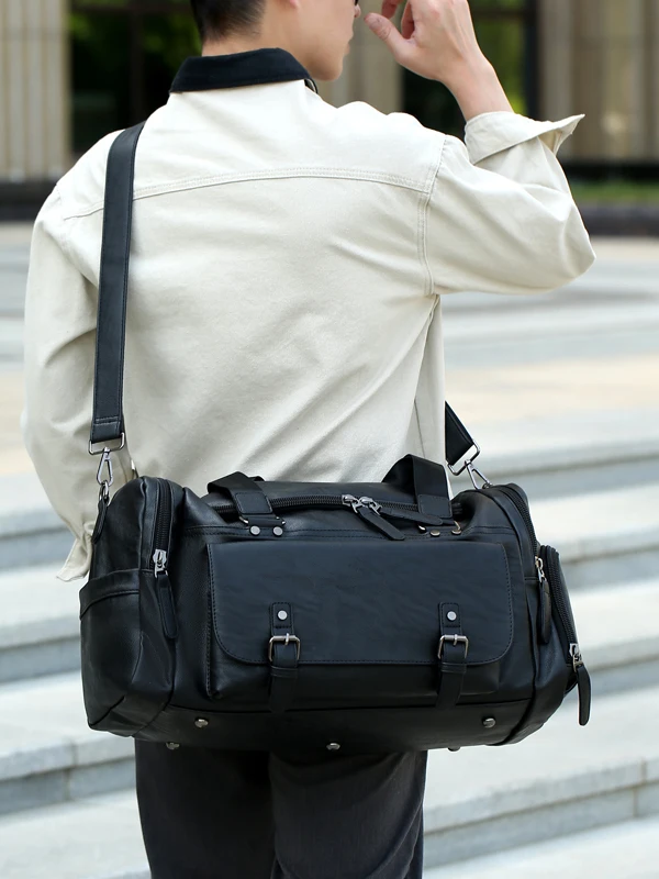 large-capacity-casual-travel-bag-men's-multi-functional-business-trip-shoulder-crossbody-fitness-bag-handheld-leisure-travel-bag