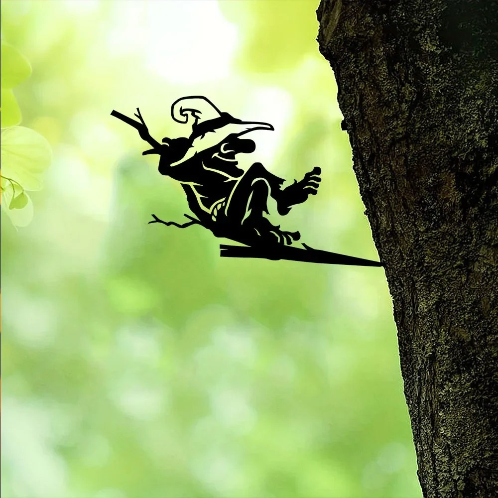 Mesmerizing 1pc Garden Art: Captivating for Backyard or Tree. Whimsical Silhouette Art for Outdoor Allure.