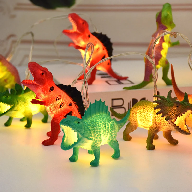 

1set LED Dinosaur Light String 1.5m Tiger Zebra Elephant Cute Animal Jurassic World Forest Party Birthday Baby Shower DIY Decor