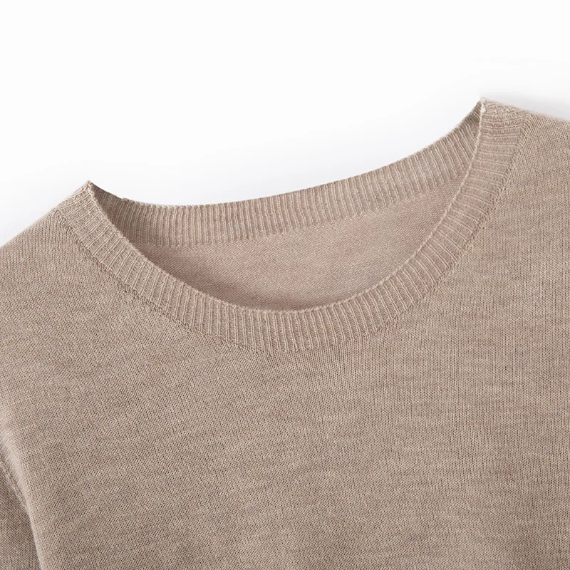 Novedad de verano, suéter tejido de manga corta con cuello redondo, camiseta de lana informal fina de seda helada para mujer, Top holgado con temperamento