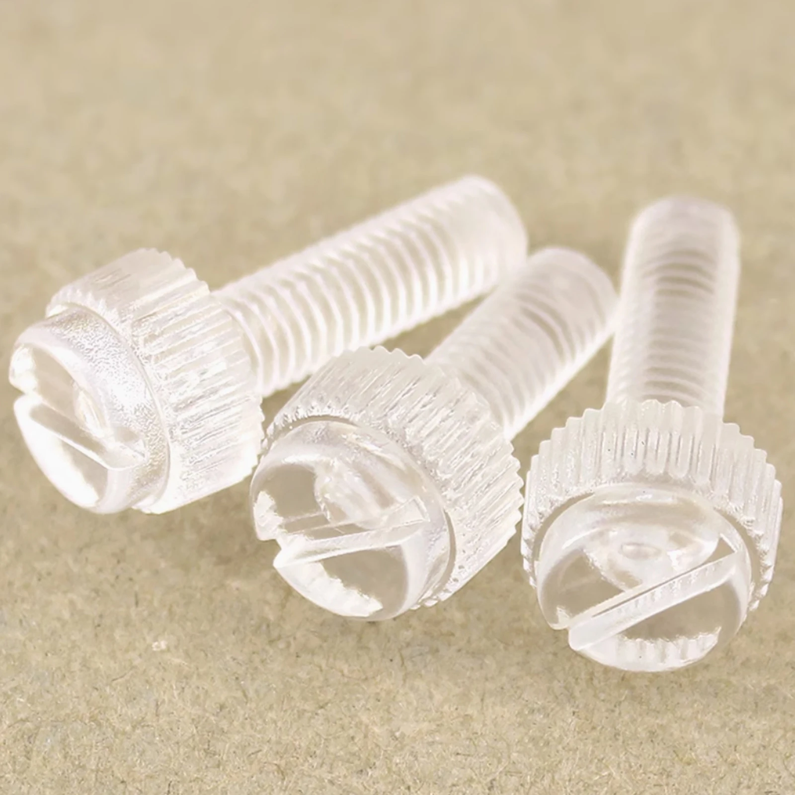 10/20Pcs M3 M4 M5 M6 M8 Acrylic Clear Transparent Plastic Knurl Slotted Head Adjust Toolless Hand Tighten Thumb Bolt Screw