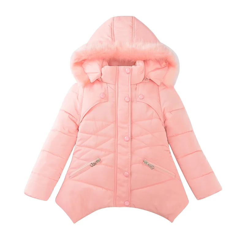 2024 nuove giacche invernali per ragazze cappotto moda stile lungo tuta sportiva con cappuccio addensare abbigliamento caldo per bambini 3 4 5 6 8