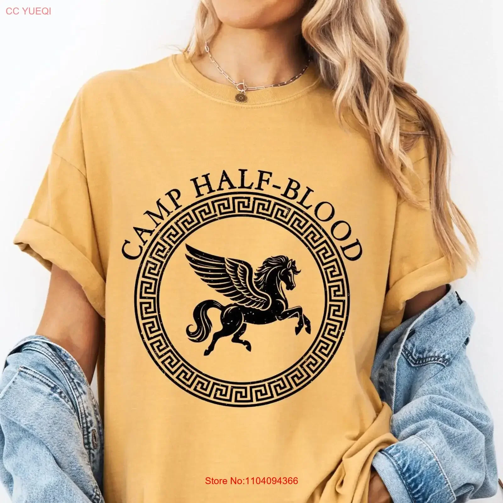 Camp Halfblood T Shirt Camping Percy Jackson and the Olympians vintage Washed fashion Unisex homme Comfortable Versatile Soft