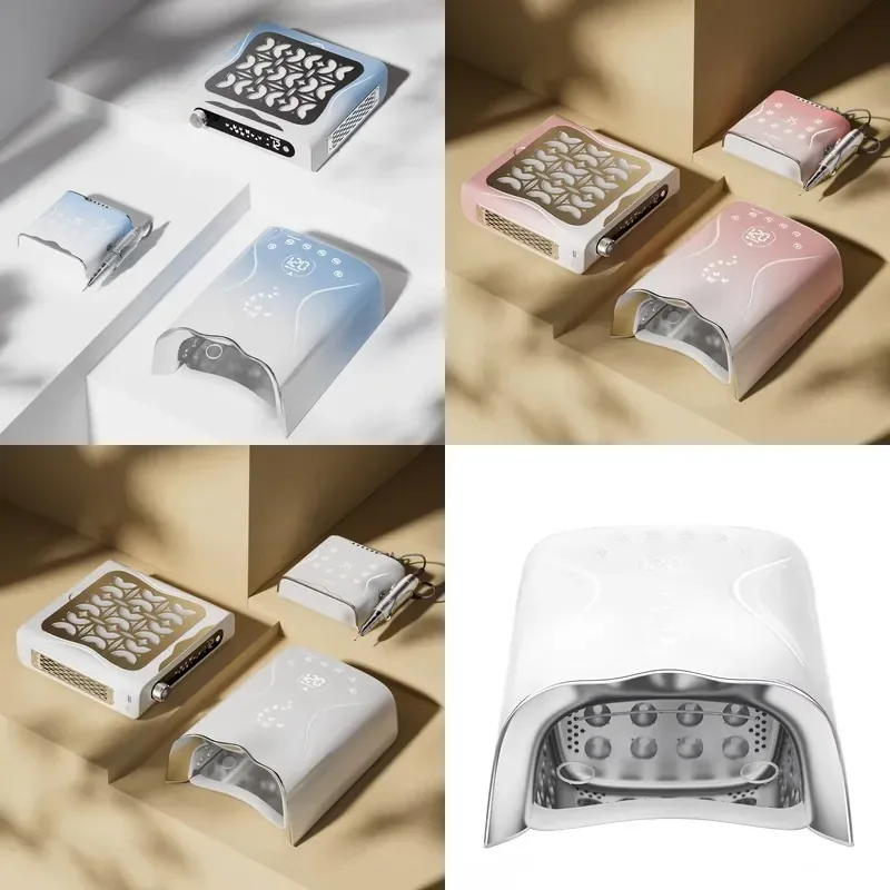 Professional New Cordless Nail Light Set Dust Collector Portable Nail Drill Set Rechargeable UV LED Light Plastic Full Set