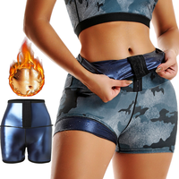 Women Camouflage Body Shaper Sweat Sauna Shorts Fat Burning Waist Trainer Slimming Pants Body Shapewear High Waist Fitness Gym