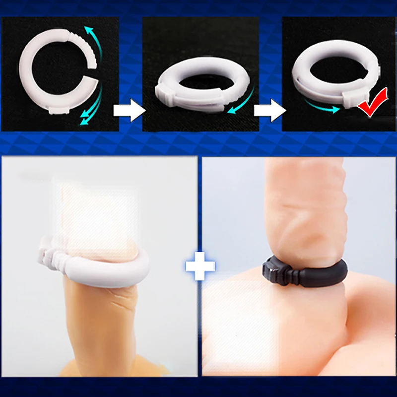 Penis Ring Delayed Ejaculation Erection Ring Sperm Locking Silicone O-ring Reusable Male Delay Ring Erotic Training Sex Toys