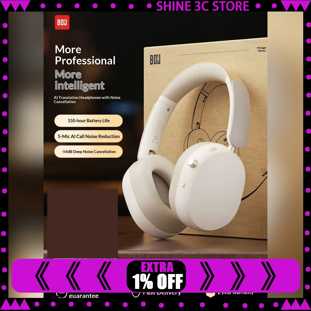 BOJ H05 Wireless Over-Ear Bluetooth Headphones for Music Calls and Daily Use For Gifts