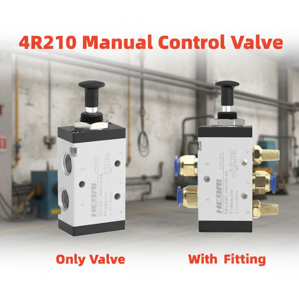 

4R210 Air Control Valve Hand Lever Operated 1/4" 3/8" 1/2" Pneumatic Manual Valve for Air Compressor System