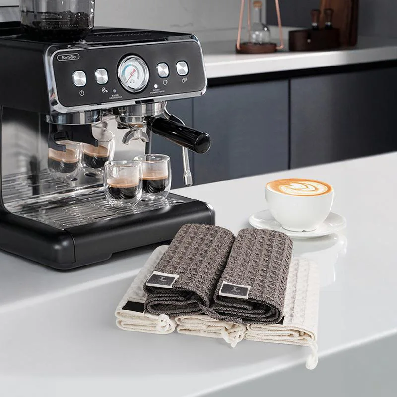 Waffle Weave Cleaning Cloth Special Bar Towel for Coffee Machine Countertop Multifunctional  Household  Kitchen  Towel