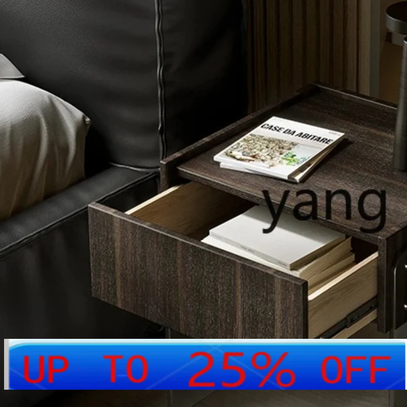 

LT Alec Transparent Minimalist Designer Creative Smoked Bedside Cabinet