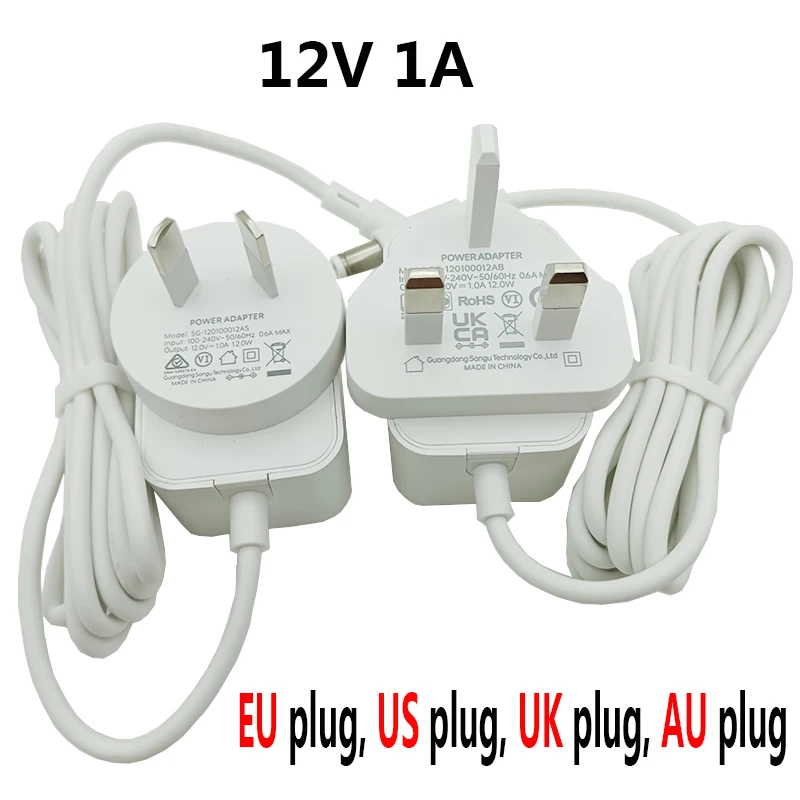 12 Volt Power Supply White 12V1A 12v Power Supply AU UK US EU Plug 12W Switching Adapter 5.5*2.5mm 220v to 12v 1a Adaptor Source