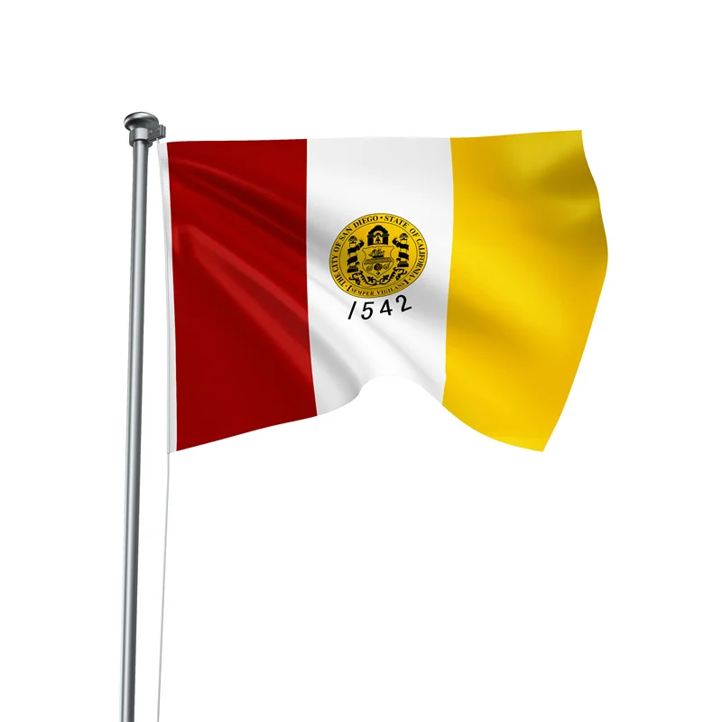 Gaslight Gatekeep Girlboss 5' x 3' San Diego California Flag Banner Polyester with Brass Grommets 150cm x 90cm