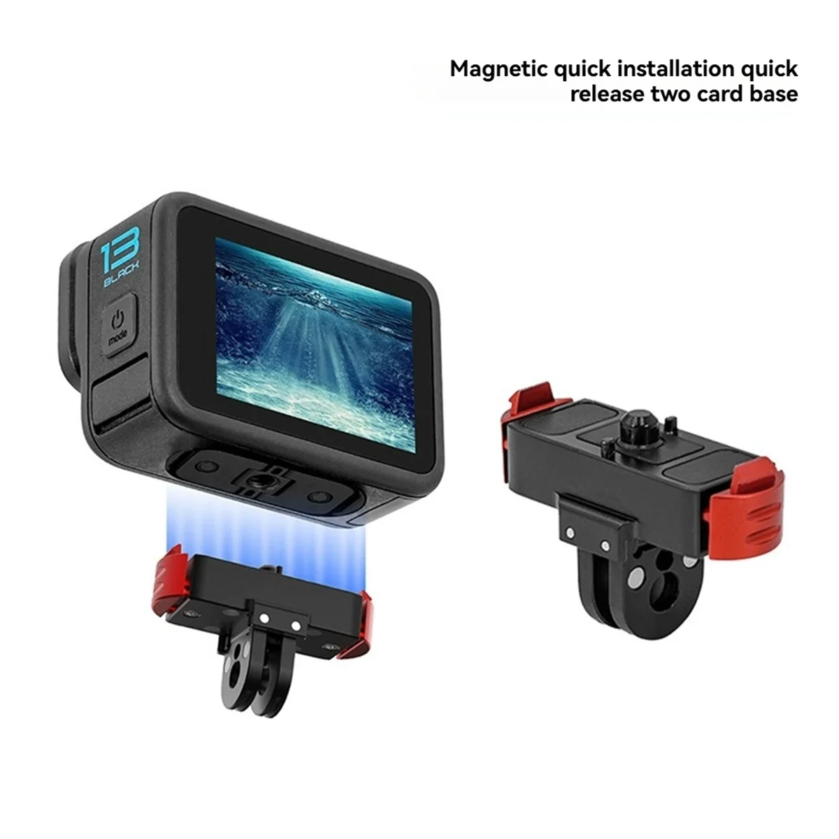 A07I Metalen magnetische snelsluiting voor Hero 13-extensie Mount Adapter Houder Beugelaccessoires