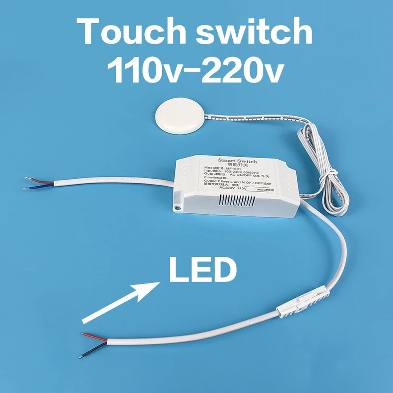 AC 110V-220V Hidden Partition Invisible touch dimmer Under cabinet Kitchen Glass Stone Wood touch sensor switch