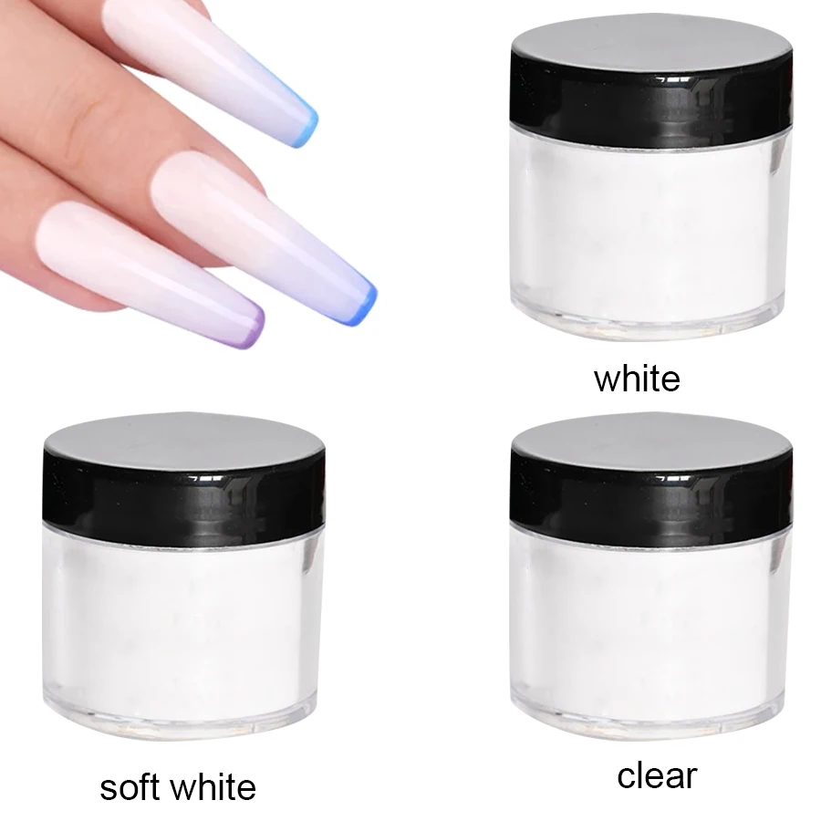 1/3Pcs 3D Nail Art Design Nail Carved Acrylic Powder Crystal Powder Polymer Powder