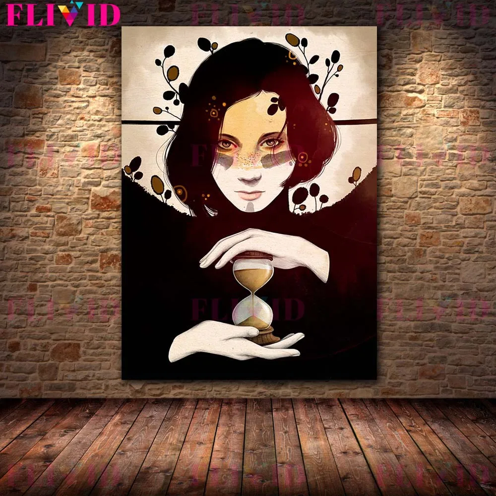 Abstract Vintage Diablo Girls Poster Wall Art Canvas Painting Posters and Prints Home Decor Wall Pictures For Living Room