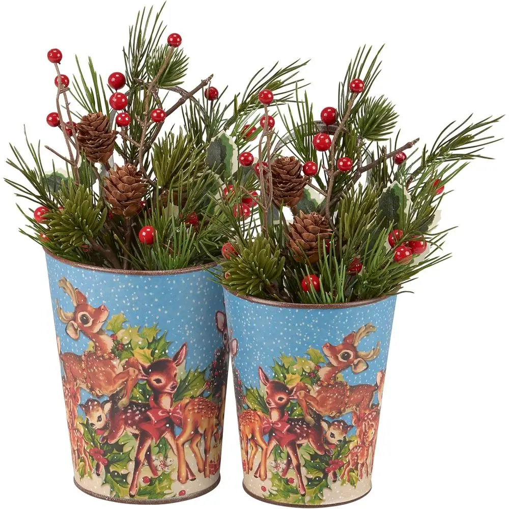 

Retro Christmas Deer Wall Decor Set by Kathy Primitives