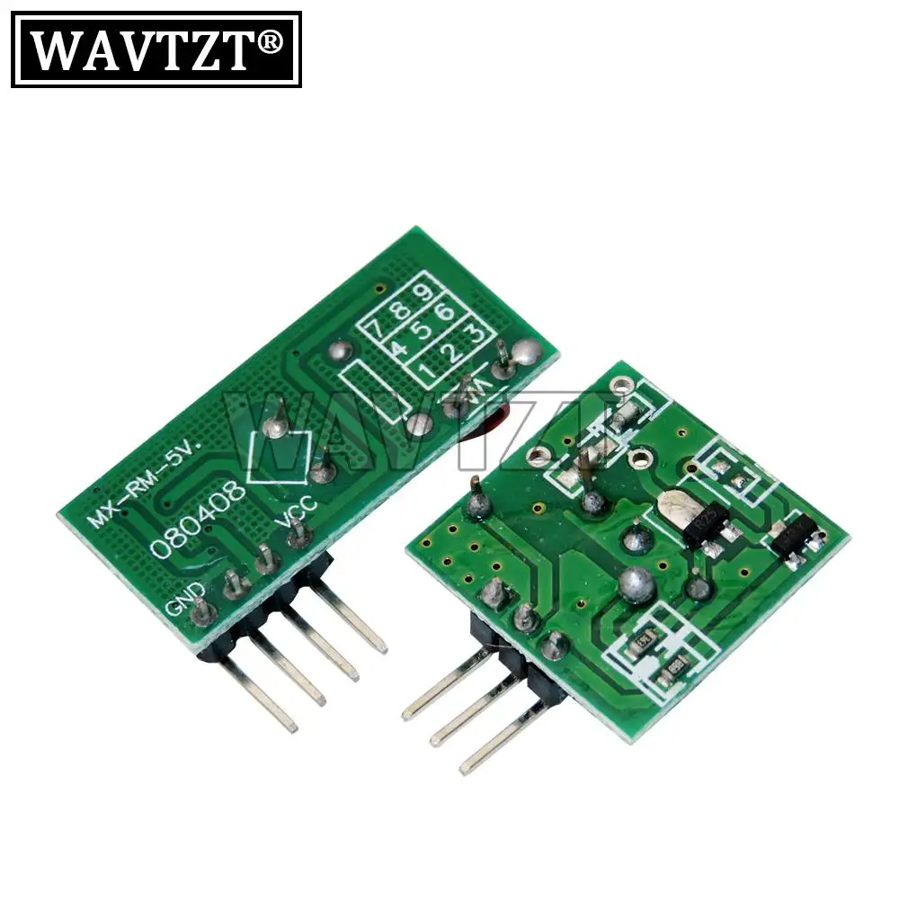 WAVTZT 433Mhz Modul Pemancar Nirkabel RF dan Kit Penerima 5V DC 315MHZ Nirkabel UNTUK Arduino Raspberry Pi /ARM/MCU WL Kit Diy
