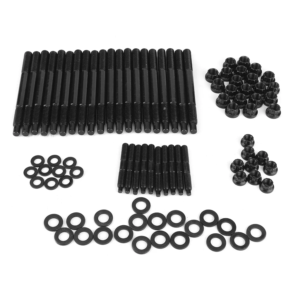 12‑Point Cylinder Head Stud Kit Screw Gaskets Set Fit for Chevy LS1 LS6 4.8L 5.3L 6.0L 6.2L 2004‑2018 Cylinder Head Gaskets