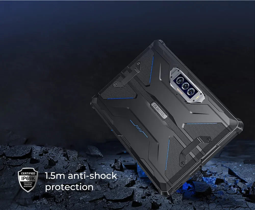 OUKITEL RT7 TITAN 4G Rugged Tablet 32000mAh Battery 24GB+256GB Dimensity 7050 Octa Core IP68/IP69K Waterproof 48MP Night Vision