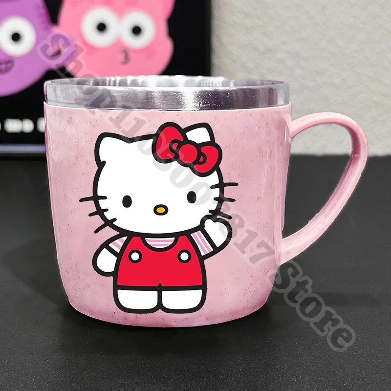 

Детская кружка из нержавеющей стали Hello Kitty для холодных напитков и соков, милая мультяшная чашка для девочек, для молока и чая, подарок 2026