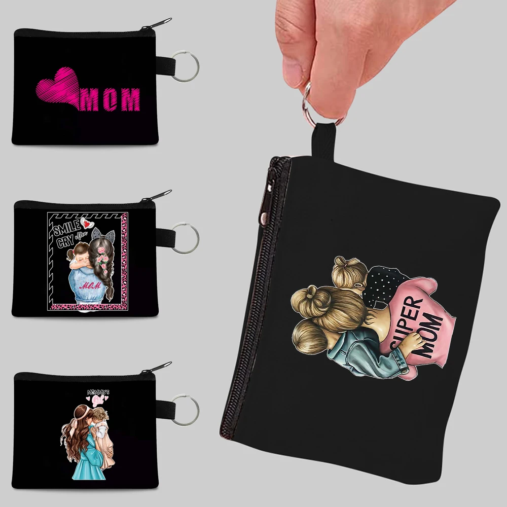 Canvas Shopping Coin Purse Mini Small Bag Ladies Cosmetic Bag Multifunctional Bags Gift for Mom Clutch Wallet Small Change Purse